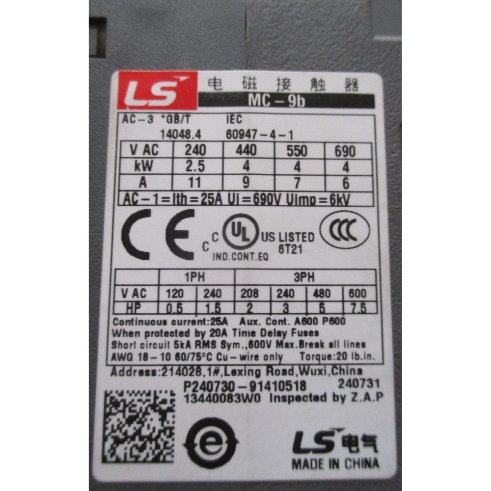 Mc-9b Mc9b Contactor AC